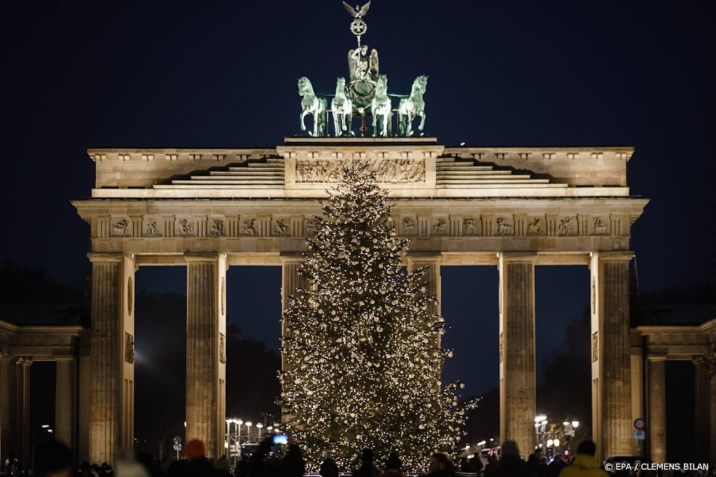 Klimaatactivisten zagen top af van Berlijns officiële kerstboom