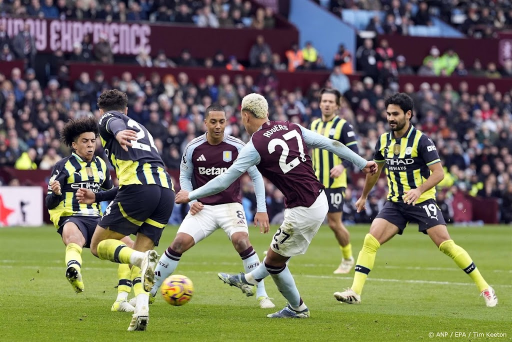 Opnieuw dreun voor Manchester City bij Aston Villa
