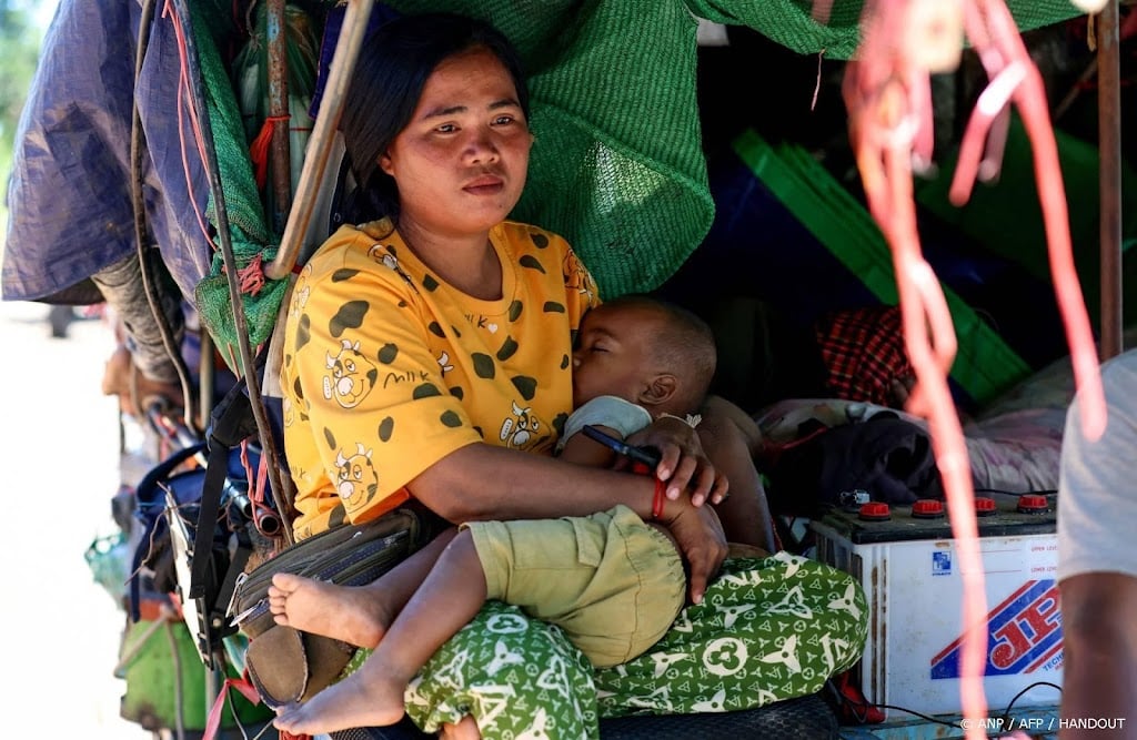 Bijna miljoen ontheemden door grensconflict Cambodja en Thailand