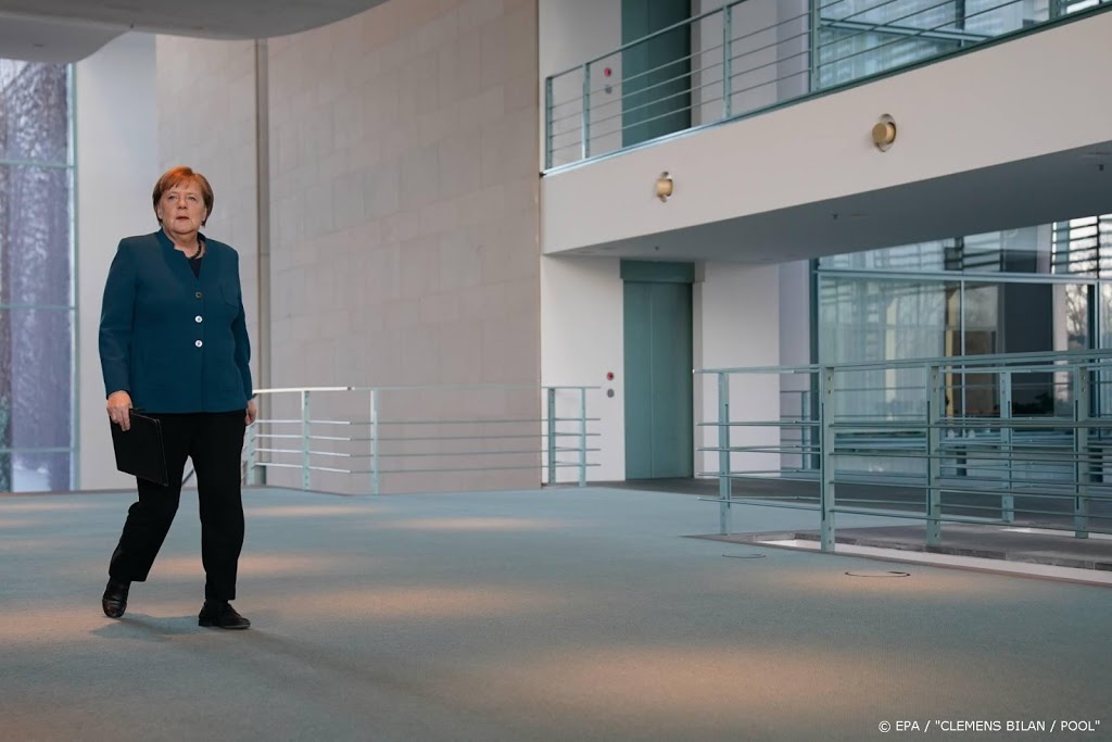Duitse regeringsleider Angela Merkel in thuisisolatie