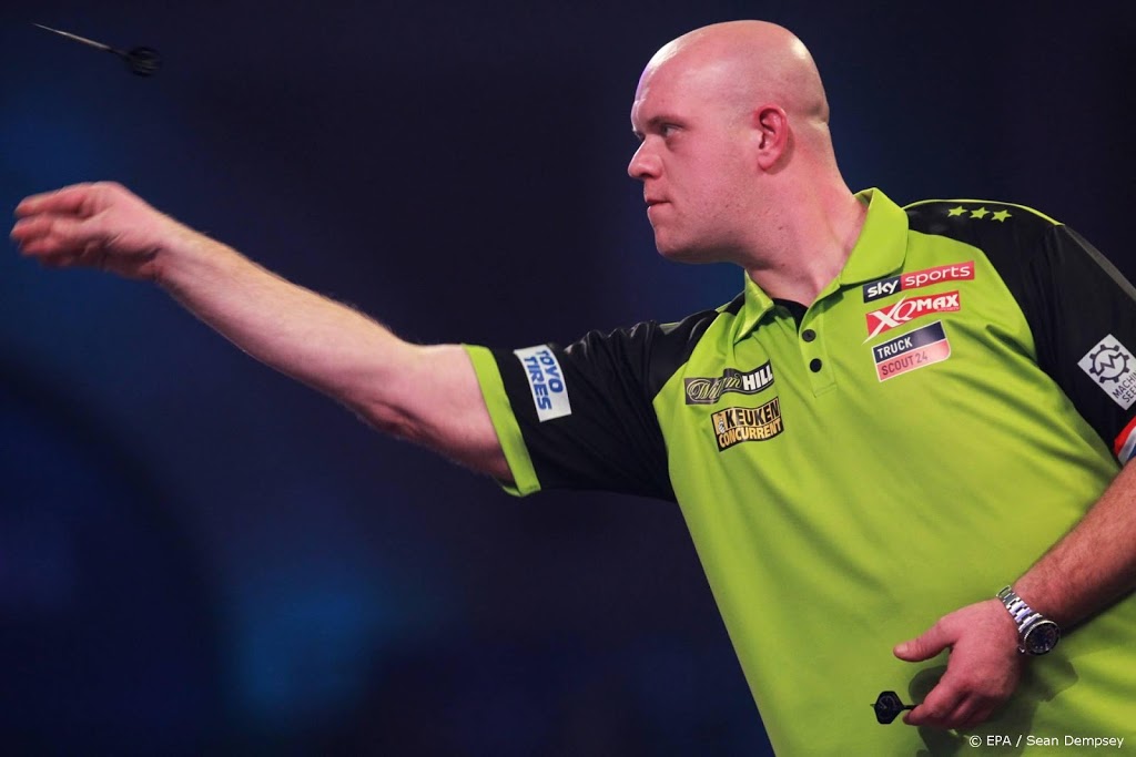 Van Gerwen laat acht matchdarts onbenut op Grand Slam of Darts