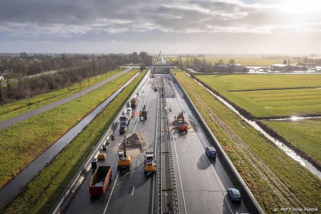 A7 tussen Sneek en Joure medio februari weer deels open