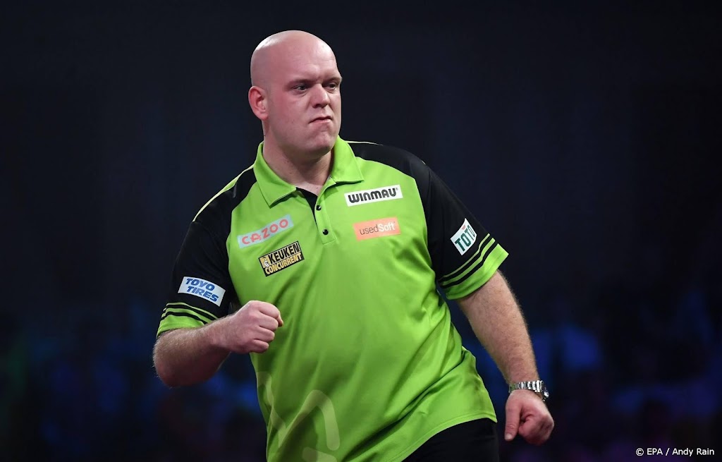 Darter Van Gerwen opnieuw naar halve finales in Premier League