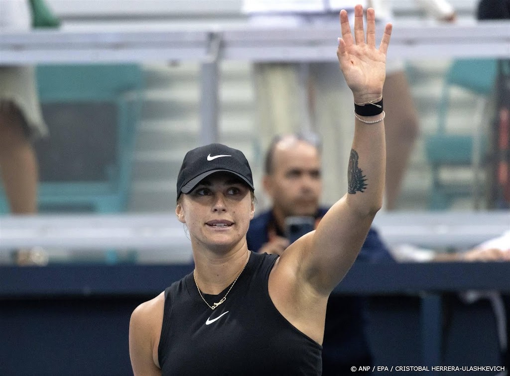 Tennisster Sabalenka na persoonlijke tragedie door in Miami 