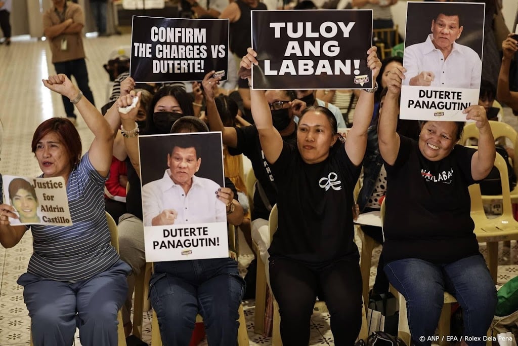 ICC gaat over tot vervolging Filipijnse ex-president Duterte