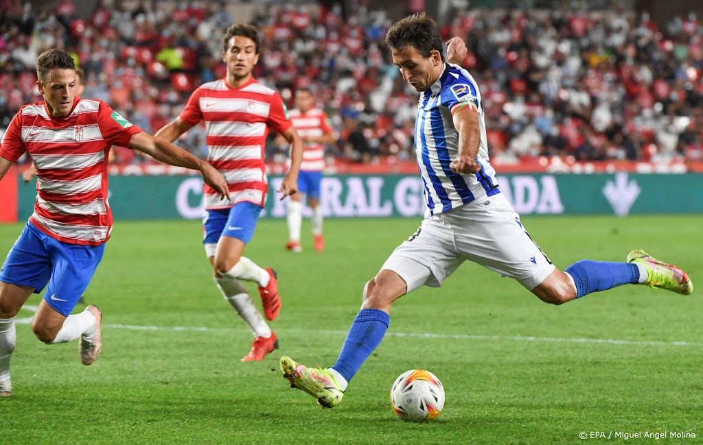 Real Sociedad wint van Granada en staat derde in La Liga