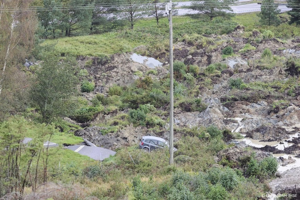 Aardverschuiving verwoest deel snelweg in Zuid-Zweden