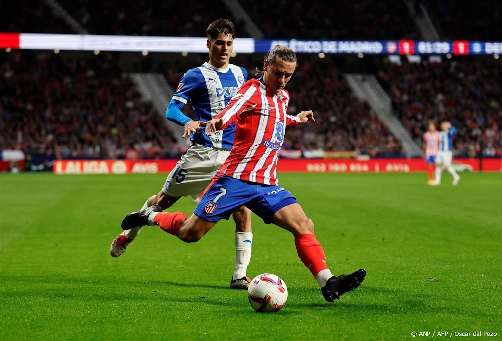 Griezmann en Sørloth helpen Atlético in slotfase aan zege
