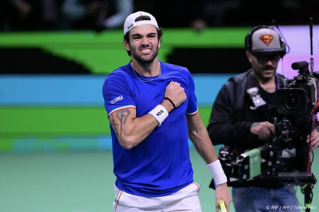 Berrettini zet Italië in finale Davis Cup op 1-0 tegen Spanje