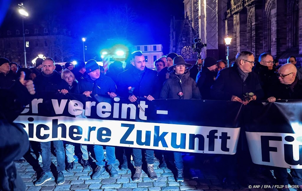 Betoging AfD en tegenprotest na aanslag Maagdenburg