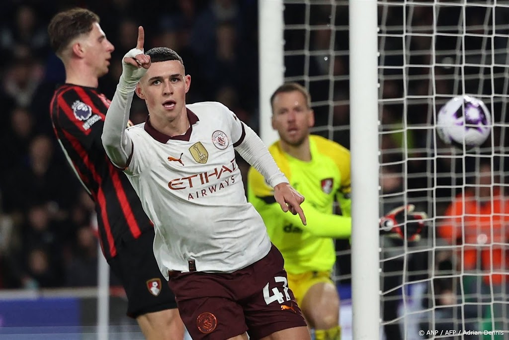 Manchester City met moeite langs Bournemouth
