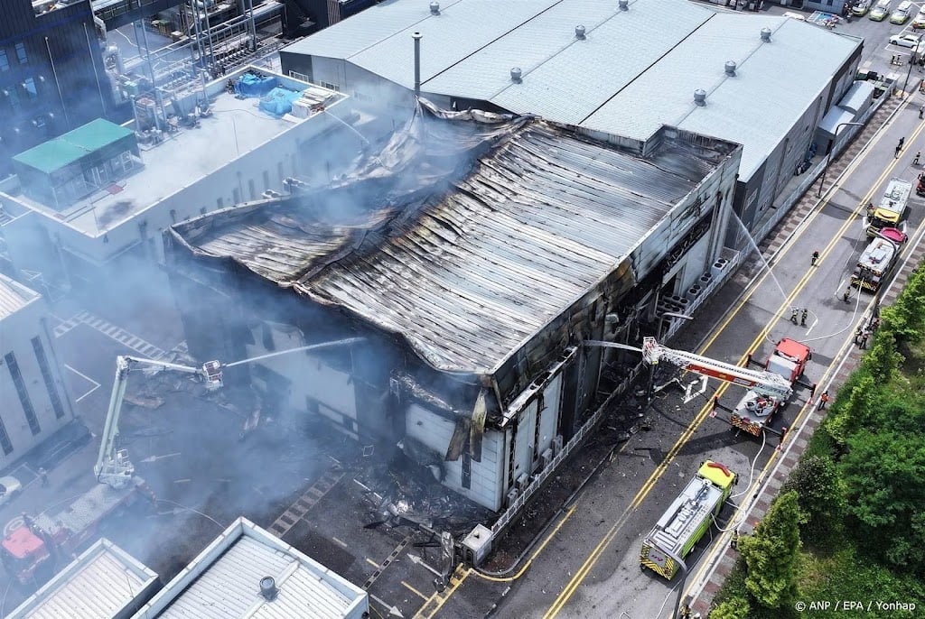 Doden door grote brand in batterijfabriek Zuid-Korea