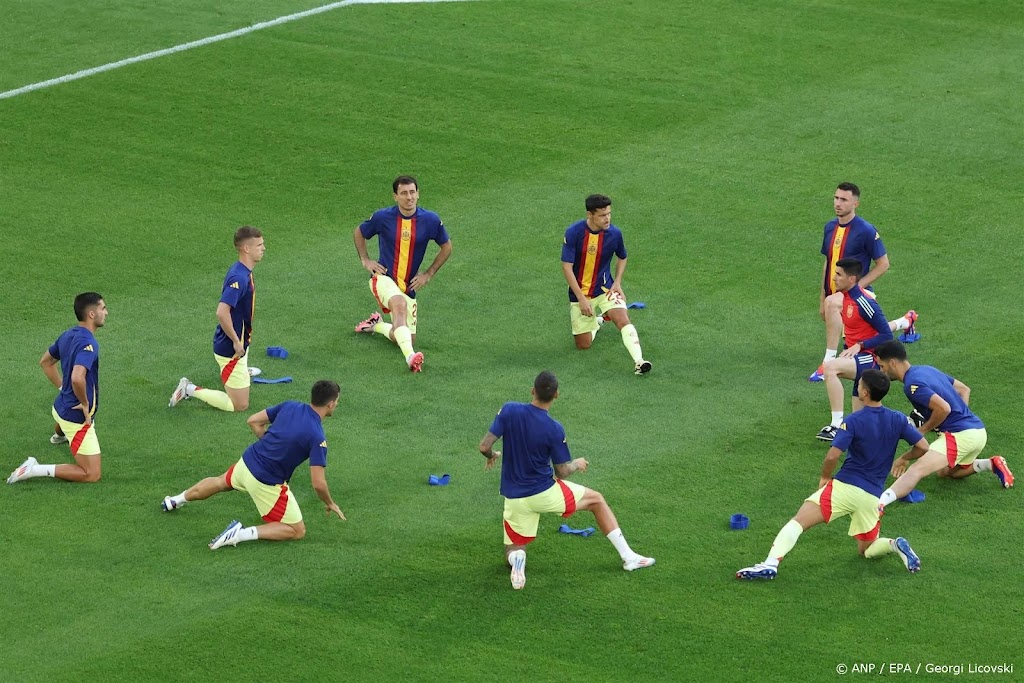 Spanje met tien andere spelers ten opzichte van duel met Italië 