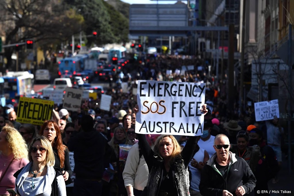 Felle betogingen tegen lockdown in Australie