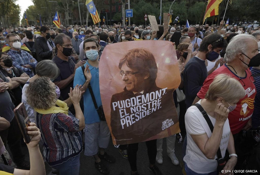 Protest in Barcelona tegen arrestatie Puigdemont