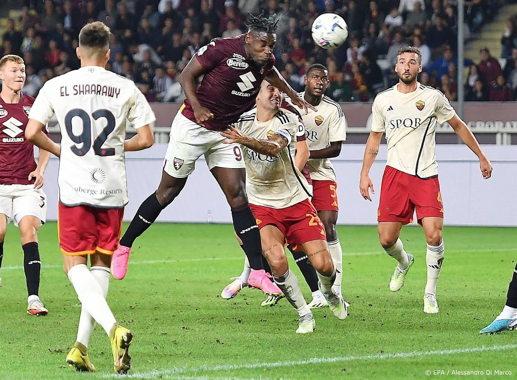 AS Roma blijft bij Torino steken op gelijkspel