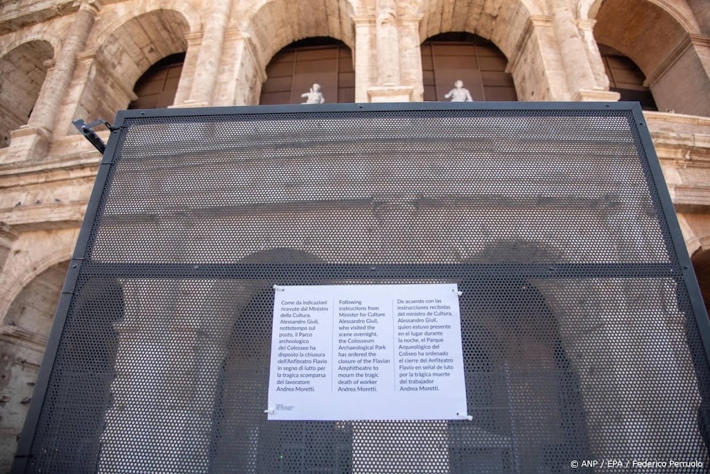Colosseum blijft dag langer dicht na dodelijk ongeluk