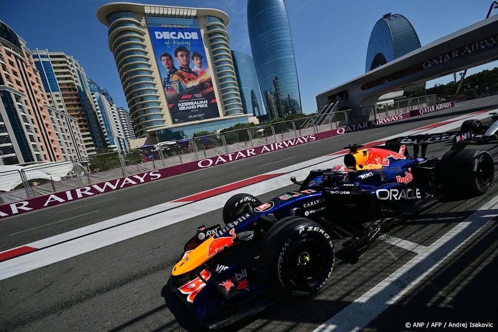 Verstappen rijdt derde tijd in tweede vrije training Azerbeidzjan