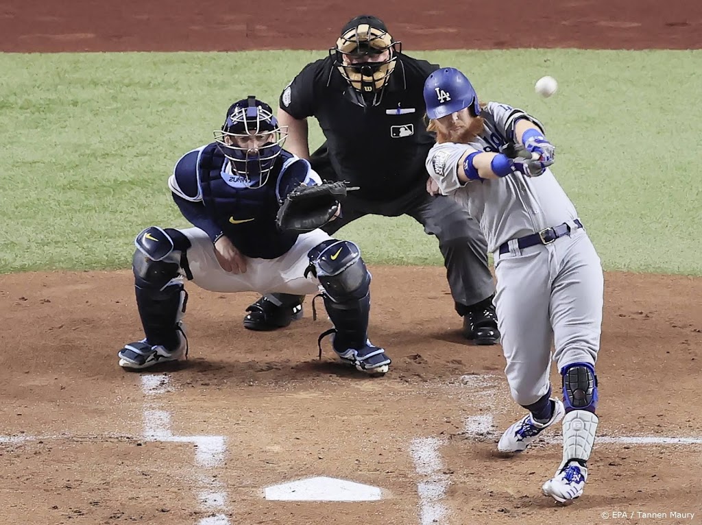 Honkballers Dodgers weer aan de leiding in World Series