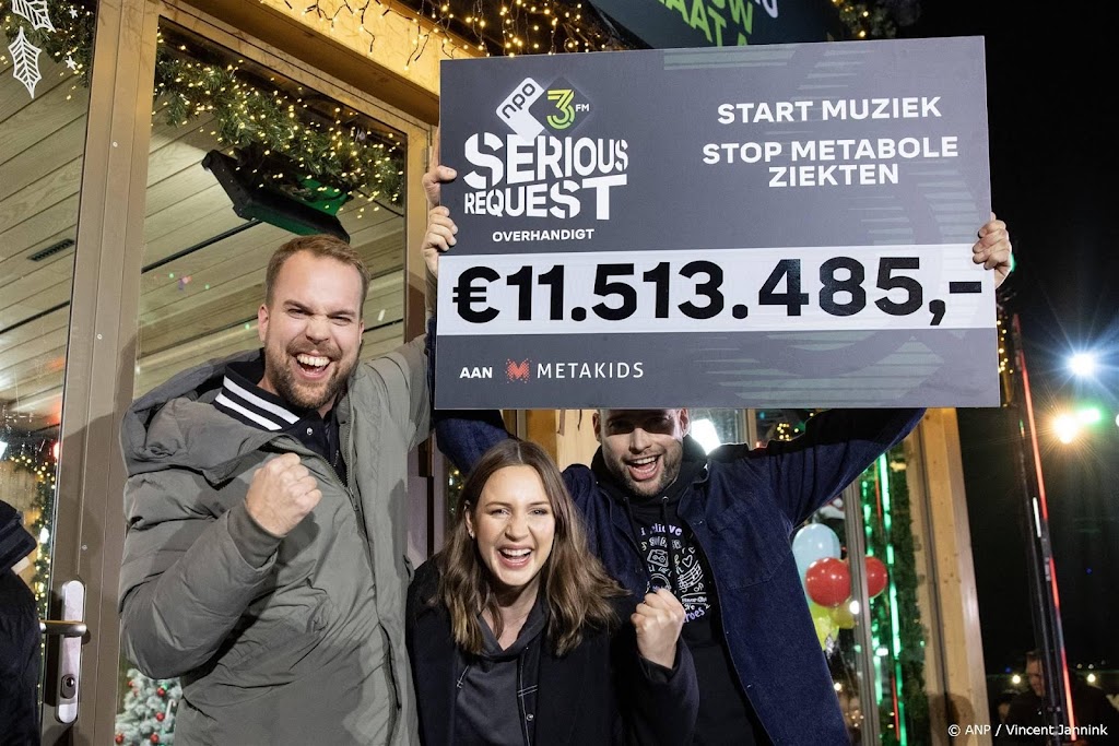 Serious Request levert 11,5 miljoen euro op