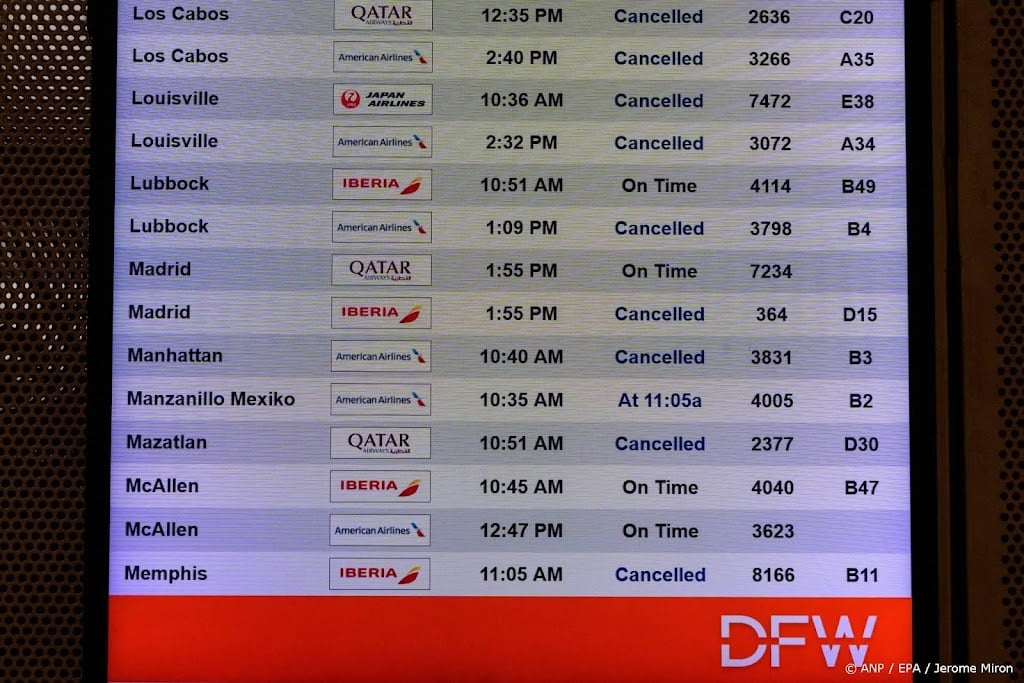 Ruim 4000 vluchten VS geschrapt door naderend extreem winterweer