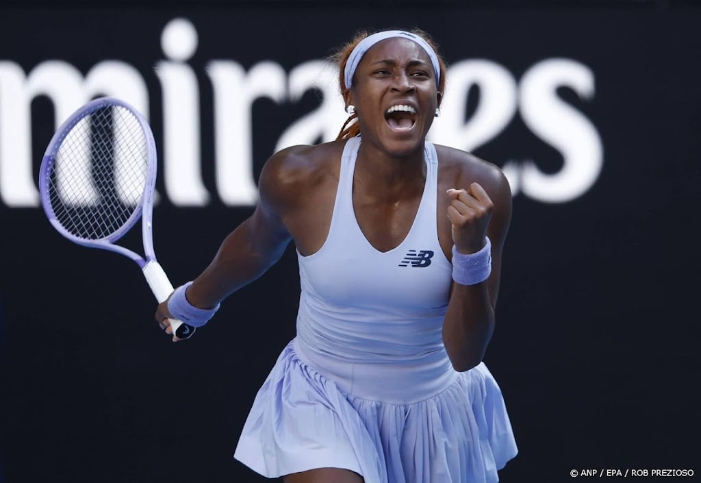 Tennisster Gauff naar kwartfinale van Australian Open
