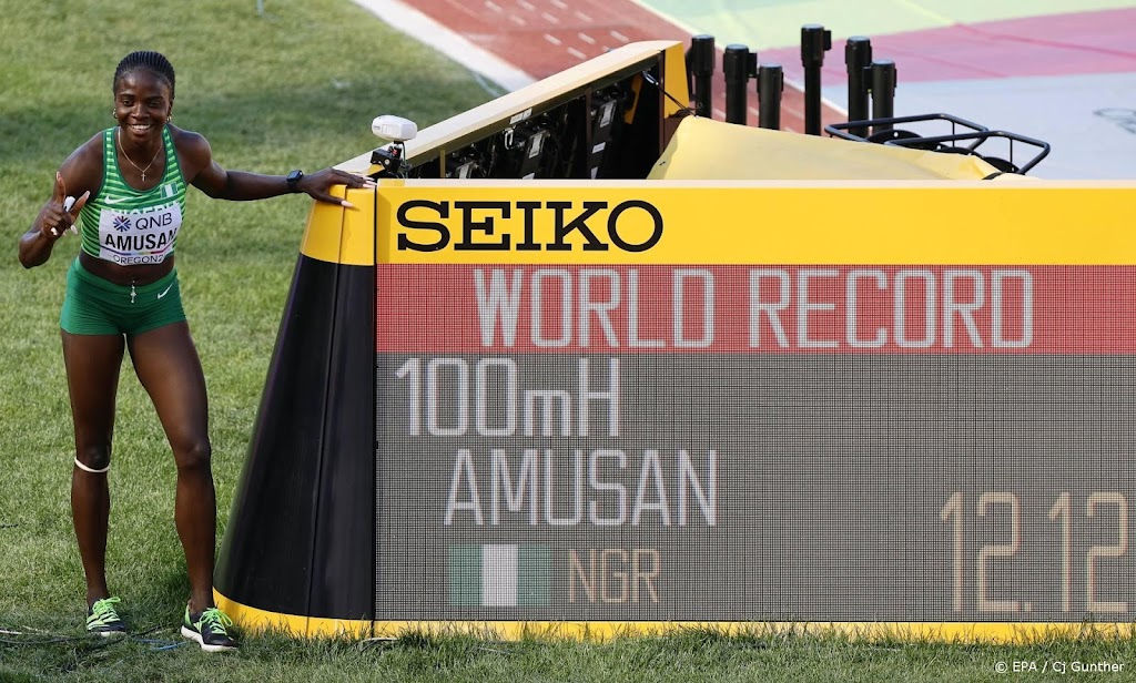 Nigeriaanse Amusan verbetert wereldrecord 100 meter horden op WK