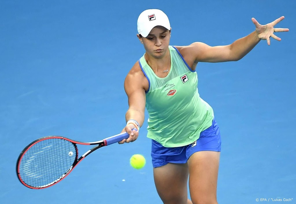 Tennisster Barty naar kwartfinales Australian Open