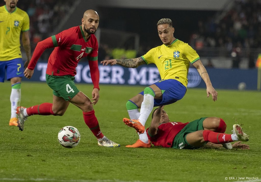 Voetballers Marokko verslaan Brazilië in oefenduel