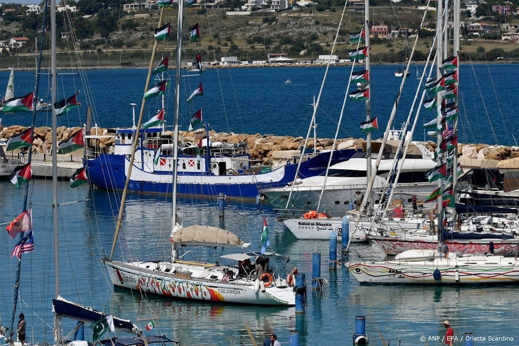 Vloot met humanitaire hulp voor Gaza vertrokken vanuit Sicilië