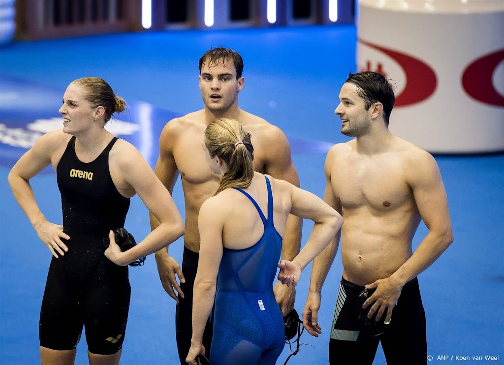 Zwemteam mist medaille op de 4x100 meter wisselslag gemengd