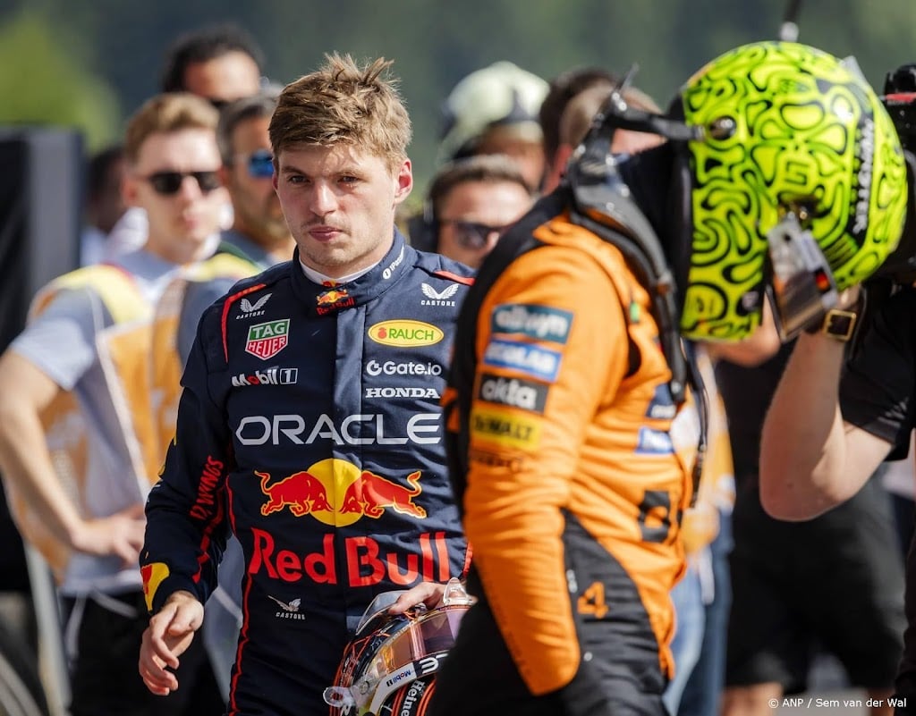 Verstappen vierde in kwalificatie Spa, pole voor Norris
