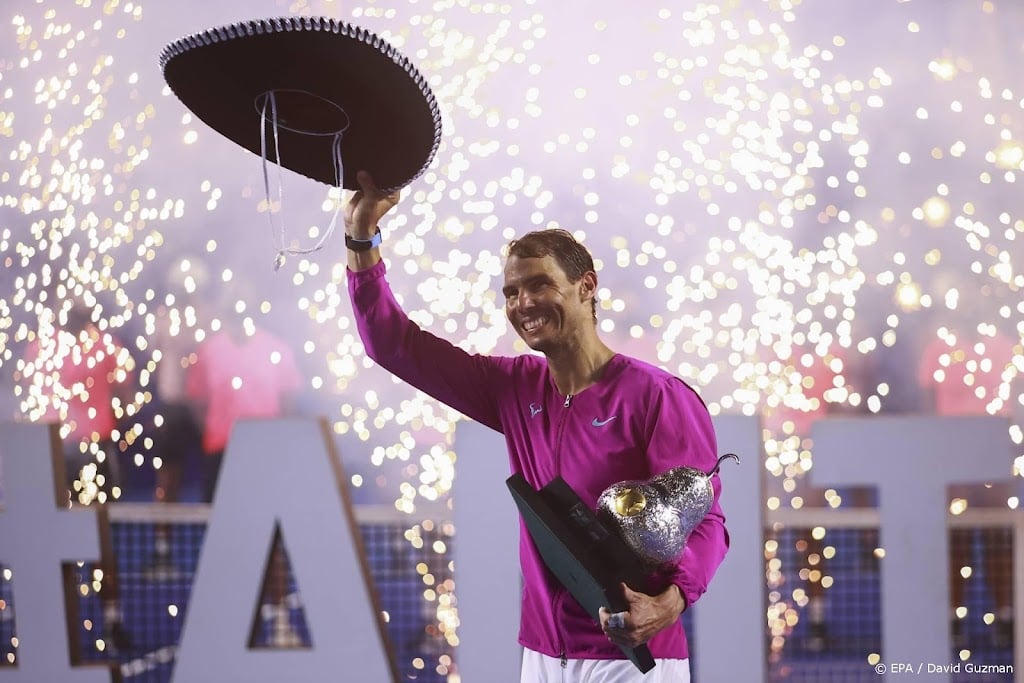 Tennisser Nadal wint ook zijn derde toernooi van het seizoen