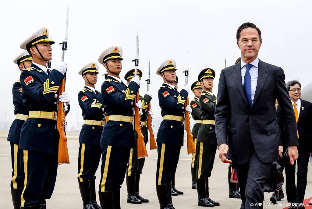 Rutte spreekt met Chinese president Xi Jinping