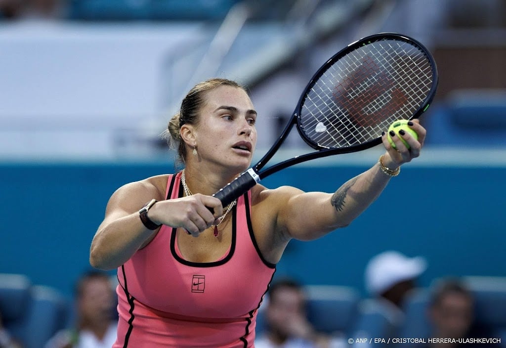 Sabalenka in finale Miami na winst in tennistopper tegen Rybakina