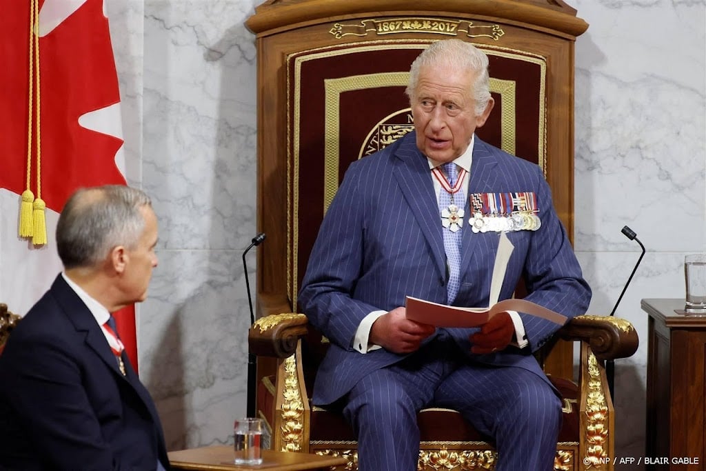 Charles opent parlementair jaar in Canada met boodschap aan Trump