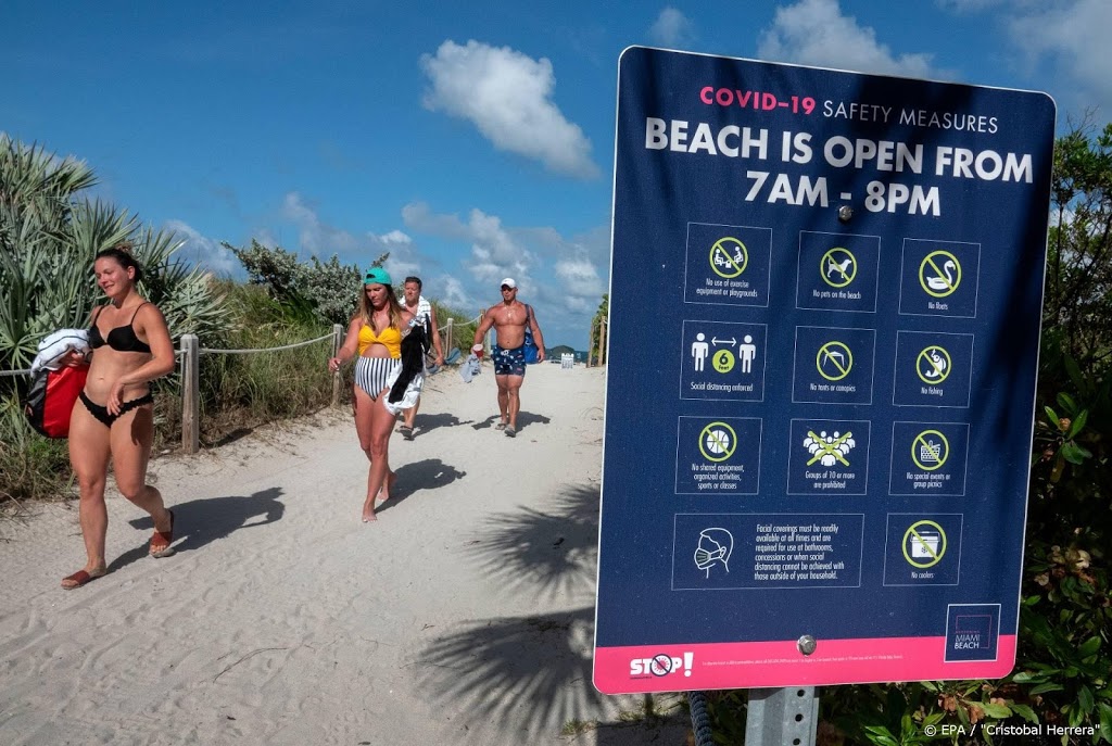 Florida meldt bijna 10.000 nieuwe coronabesmettingen