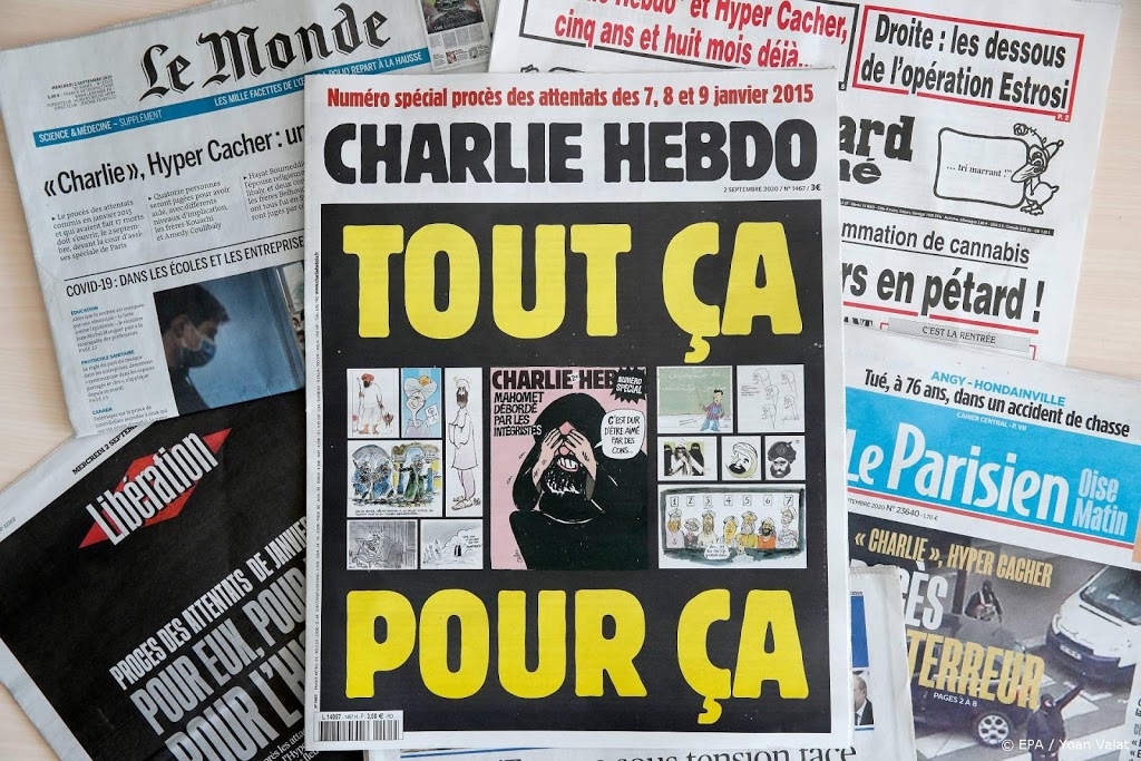 Charlie Hebdo zet karikatuur Erdogan op de cover
