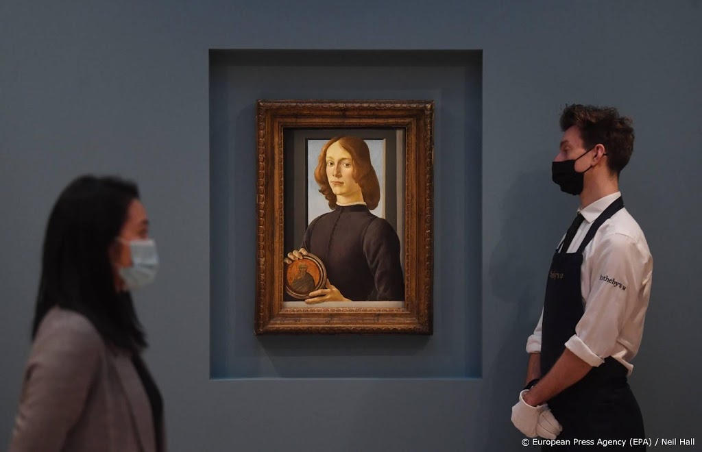 Zeldzaam portret van Botticelli afgehamerd op 92 miljoen dollar