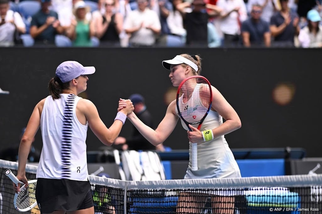 Swiatek verliest van Rybakina in kwartfinale Australian Open