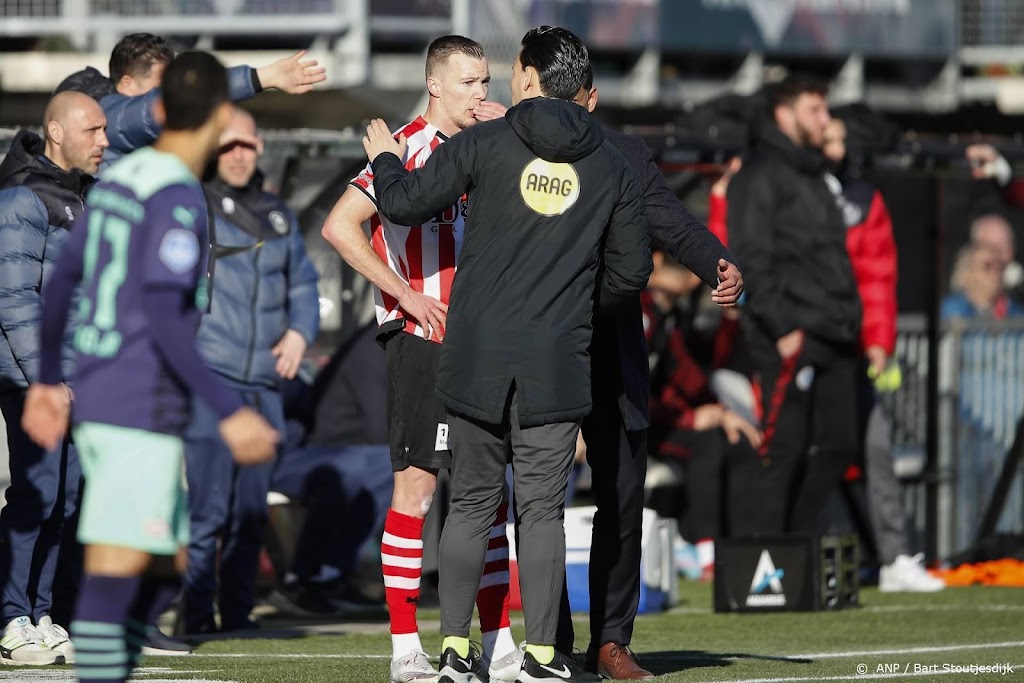 Sparta 2 duels zonder middenvelder Verschueren na rood tegen PSV