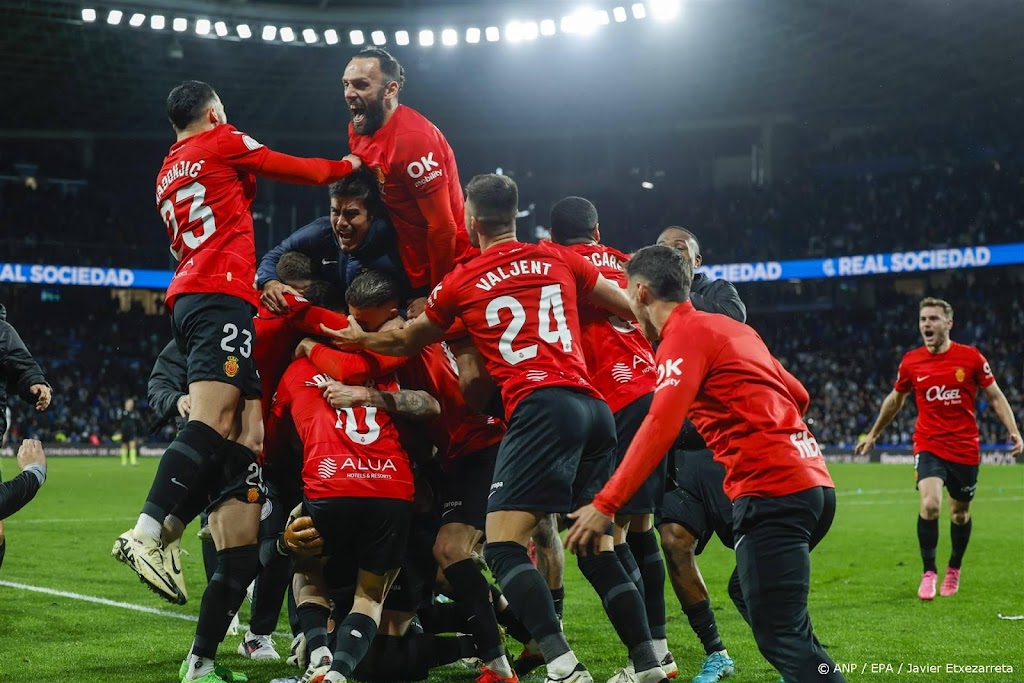 Real Mallorca na strafschoppen naar finale Spaanse beker