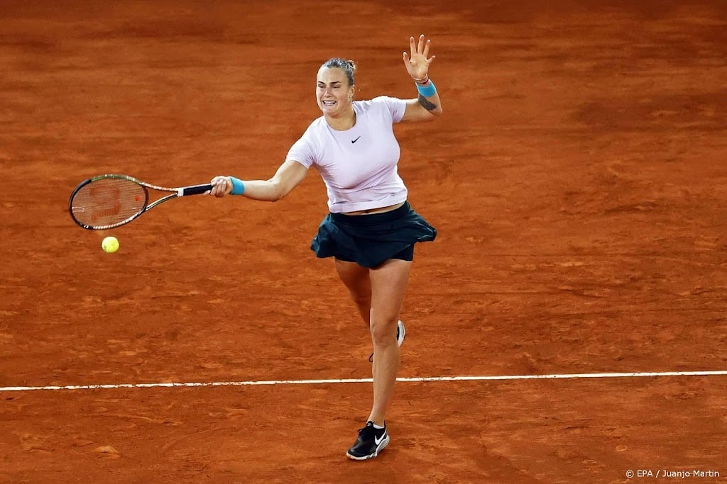 Titelverdedigster Sabalenka al na eerste ronde klaar in Madrid