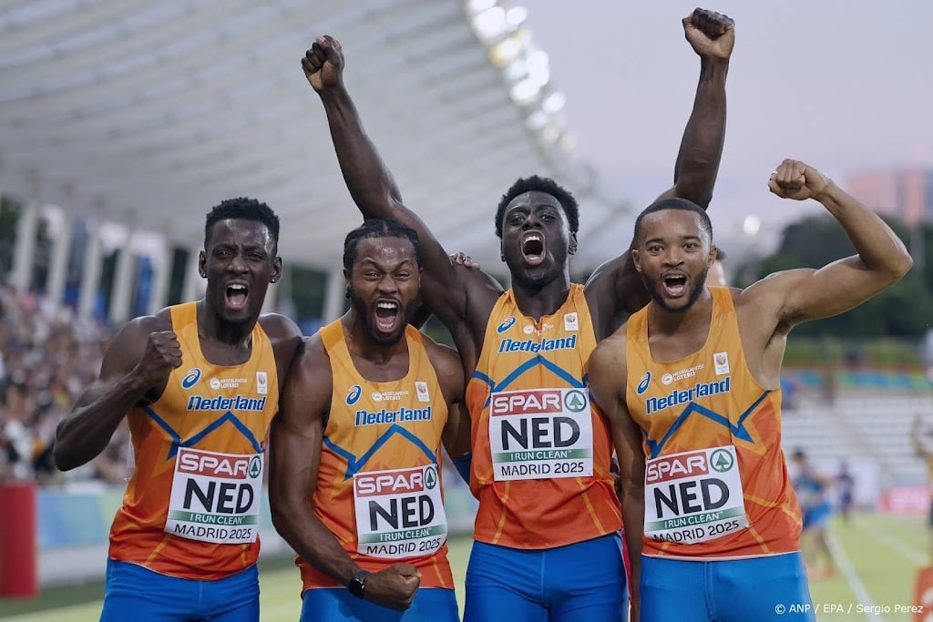 Estafettemannen sprinten op EK naar Nederlands record 4x100 meter
