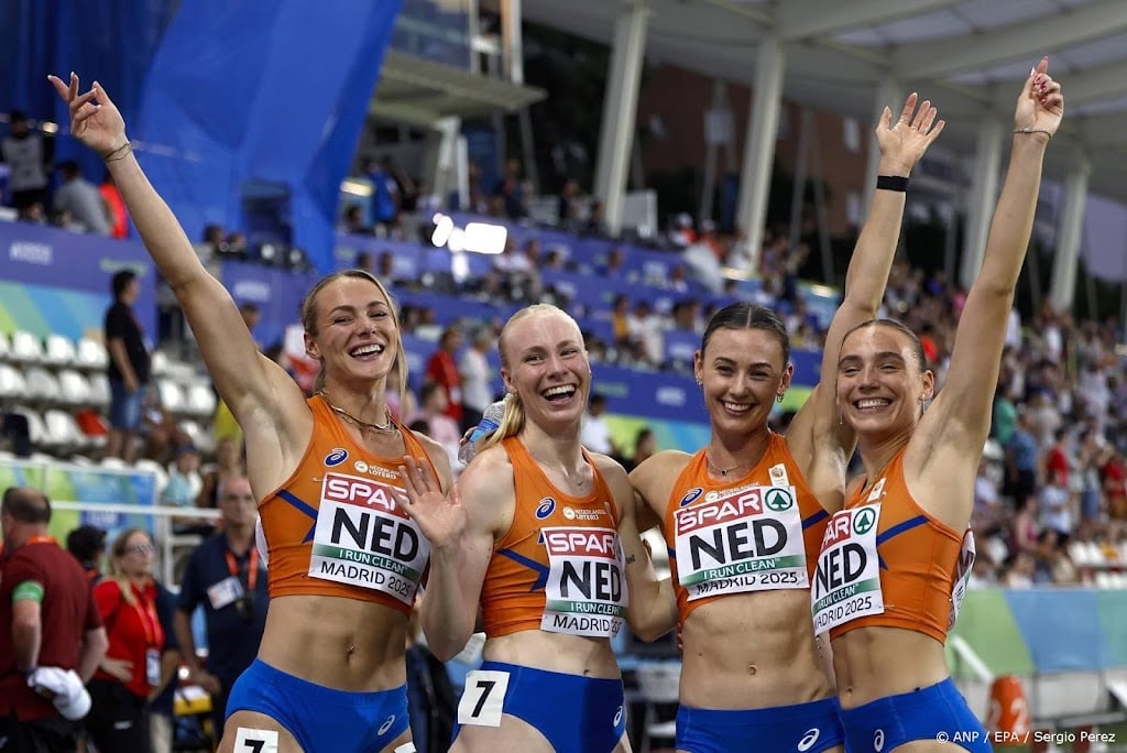 Estafettevrouwen duiken op EK ook onder Nederlands record 4x100 