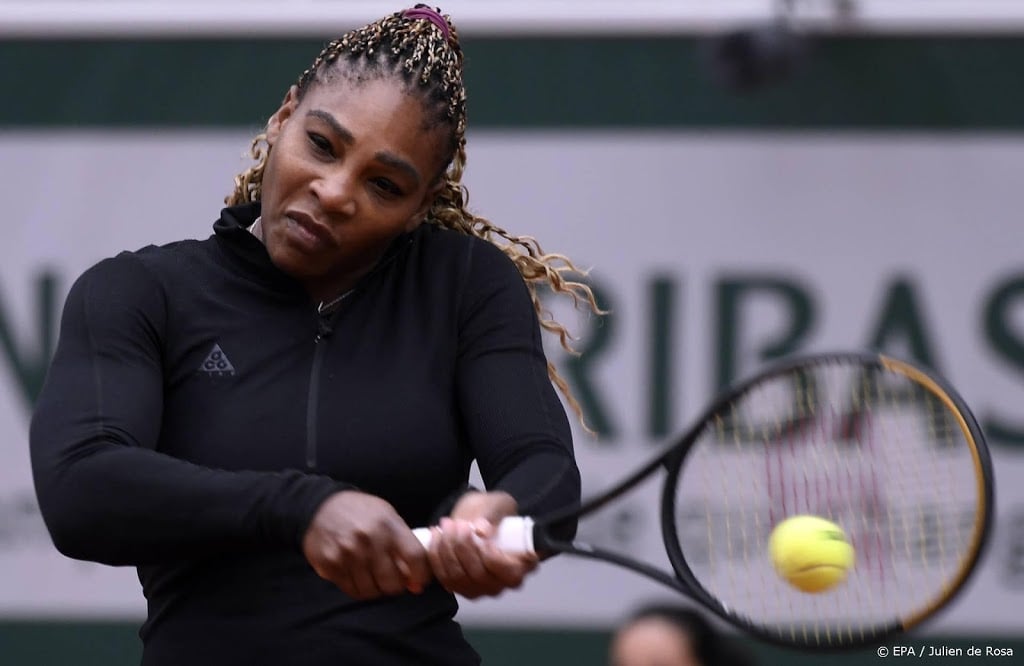 Serena Williams had het één set lastig tegen landgenote Ahn