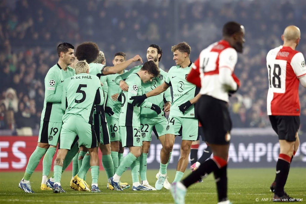 Feyenoord uit de Champions League na nederlaag tegen Atlético 