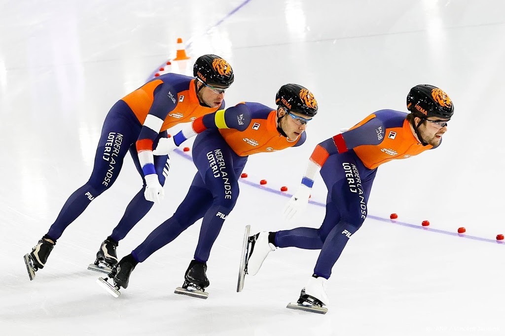Noorwegen wint ploegachtervolging, Nederland vierde in Thialf 