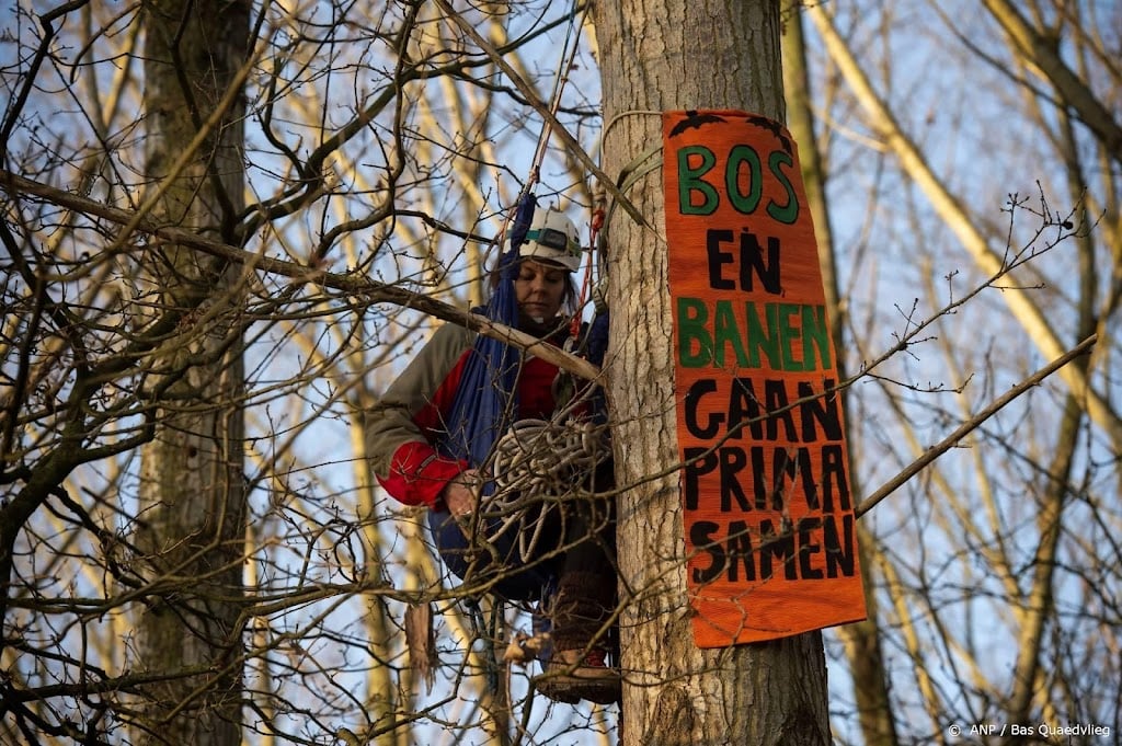 Activisten in de bomen bij Nedcar krijgen proviand