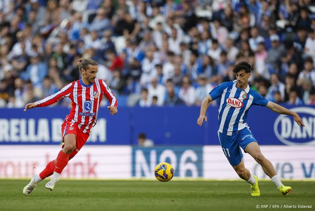 Atlético verspeelt bij Espanyol punten in Spaanse titelstrijd 